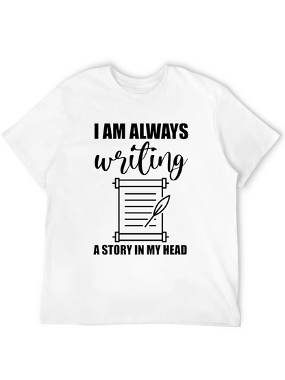 Writers Scroll Graphic Tee - Always Writing Story