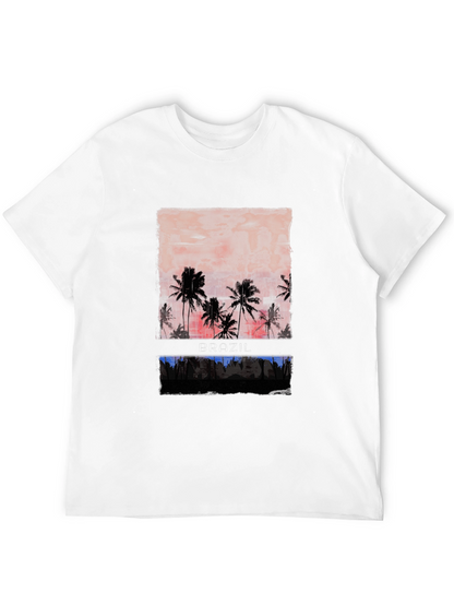 Brazil Palms Graphic T-Shirt - Sunset Palm Trees
