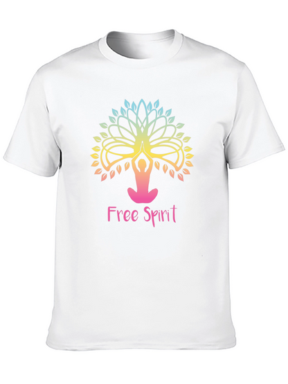 Free Spirit Yoga Tree Graphic Tee - Black