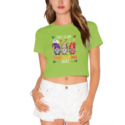 This Is My Hallothanksmas Gnome Holiday Crop Top