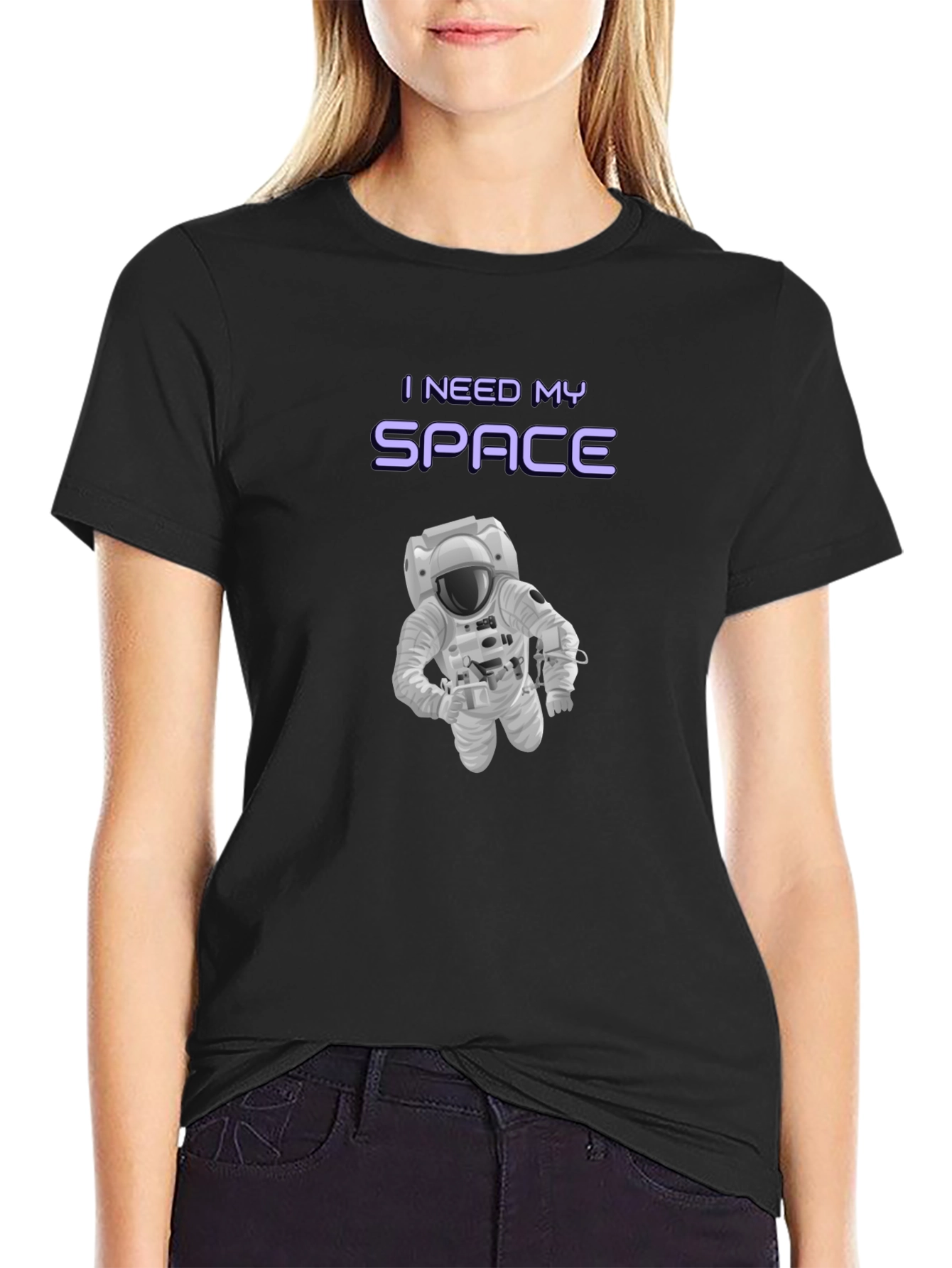 I Need My Space Graphic T-Shirt - Astronaut Design