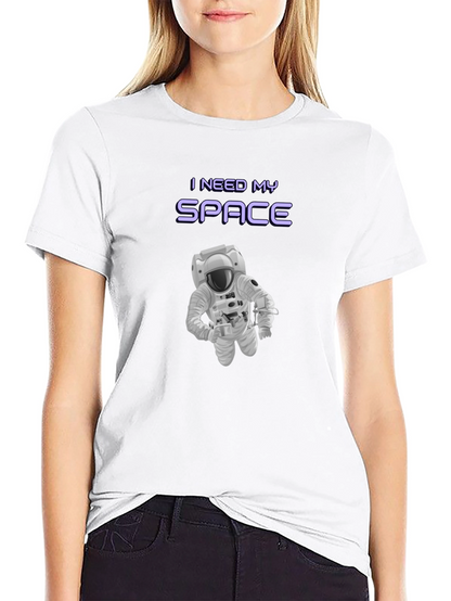 I Need My Space Graphic T-Shirt - Astronaut Design