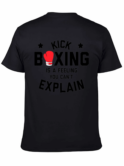 Kick Boxing Feeling Mens Black T-Shirt
