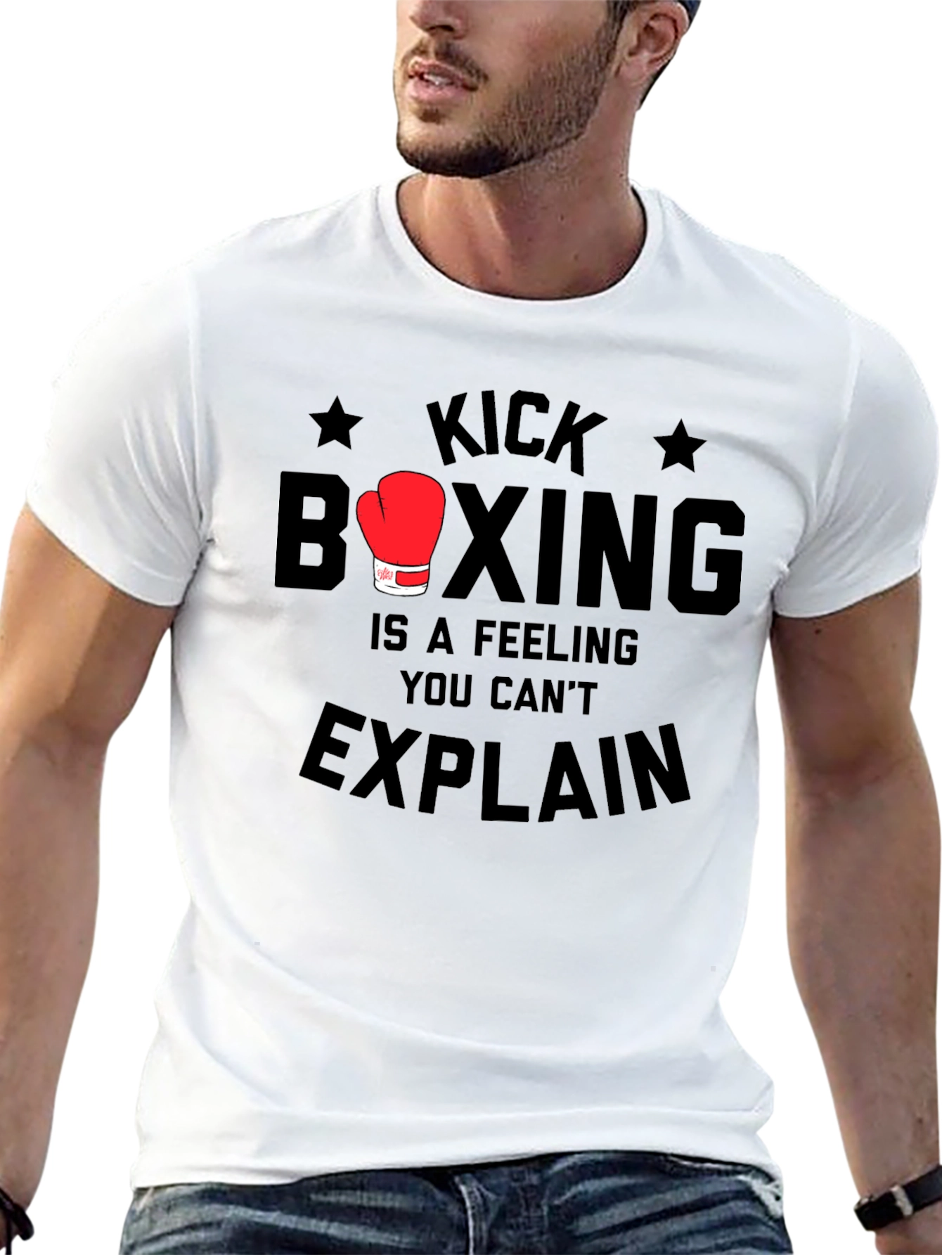 Kick Boxing Feeling Mens Black T-Shirt