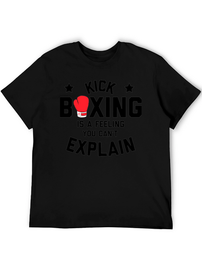 Kick Boxing Feeling Mens Black T-Shirt