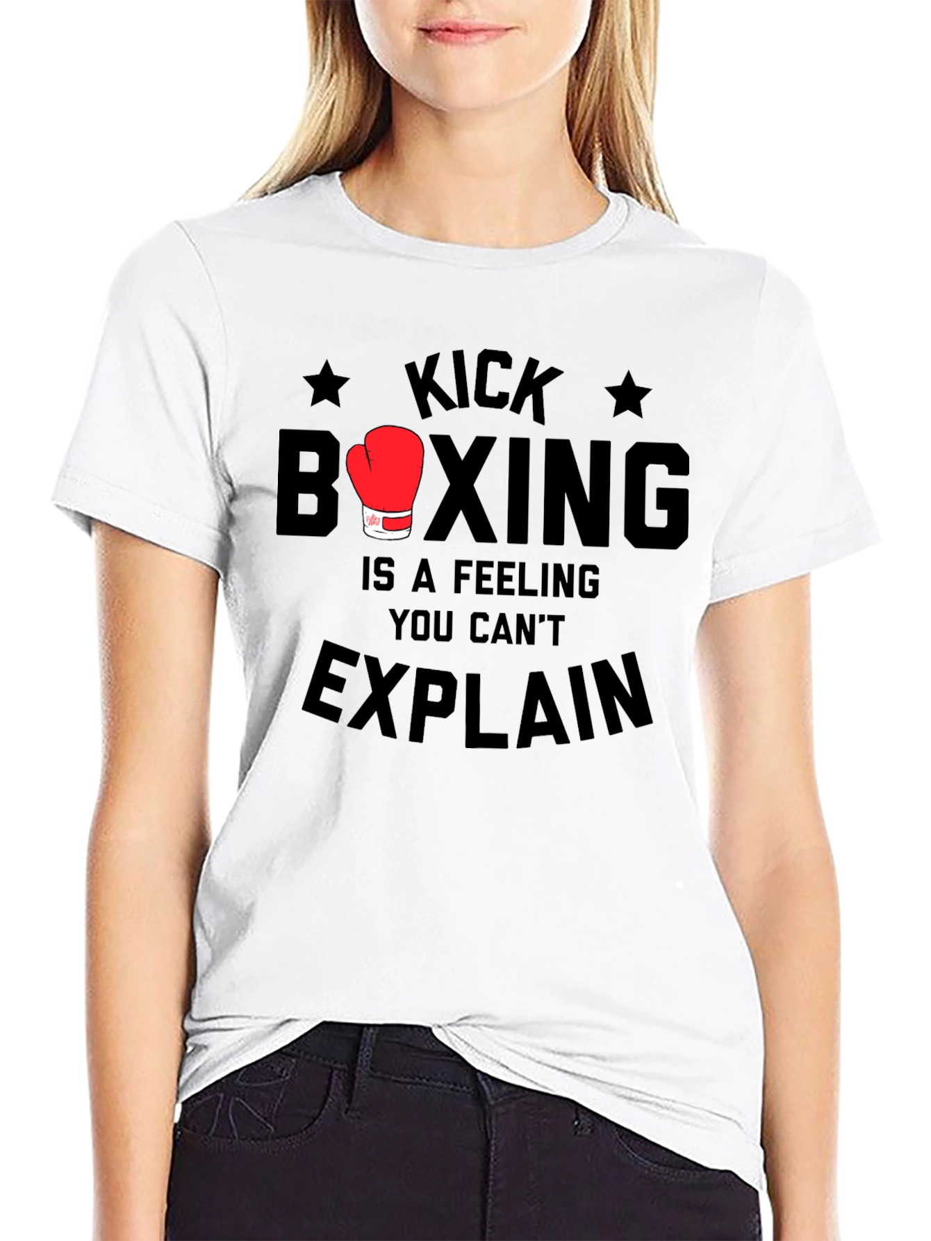 Kick Boxing Feeling Mens Black T-Shirt