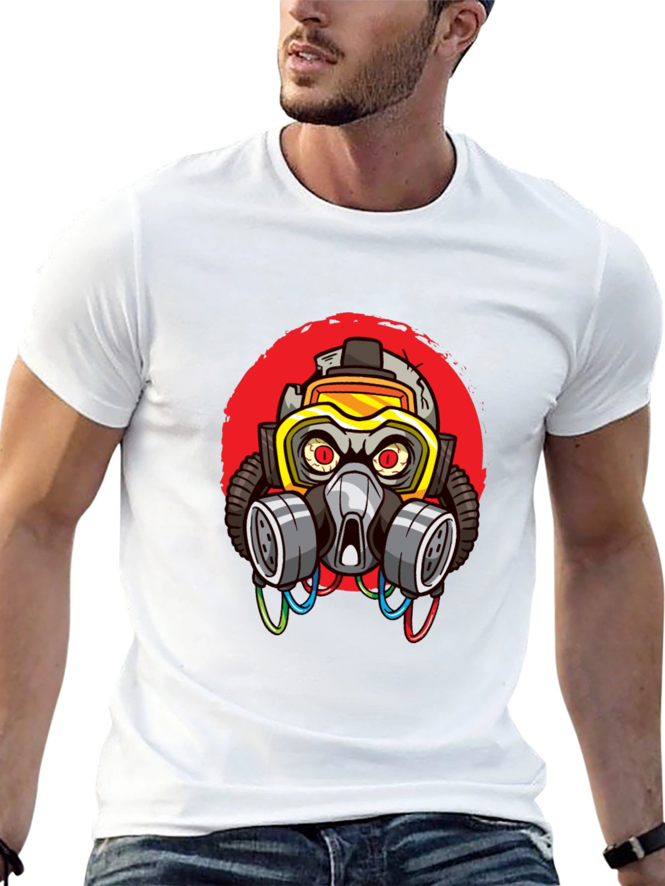 Gas Mask Graphic T-Shirt - Cool Streetwear Style