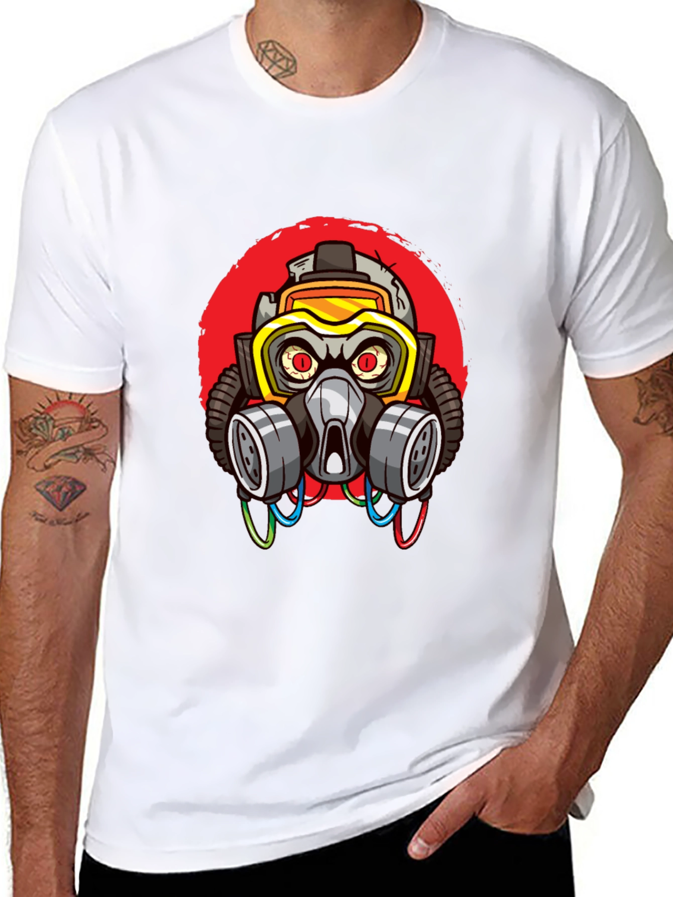 Gas Mask Graphic T-Shirt - Cool Streetwear Style
