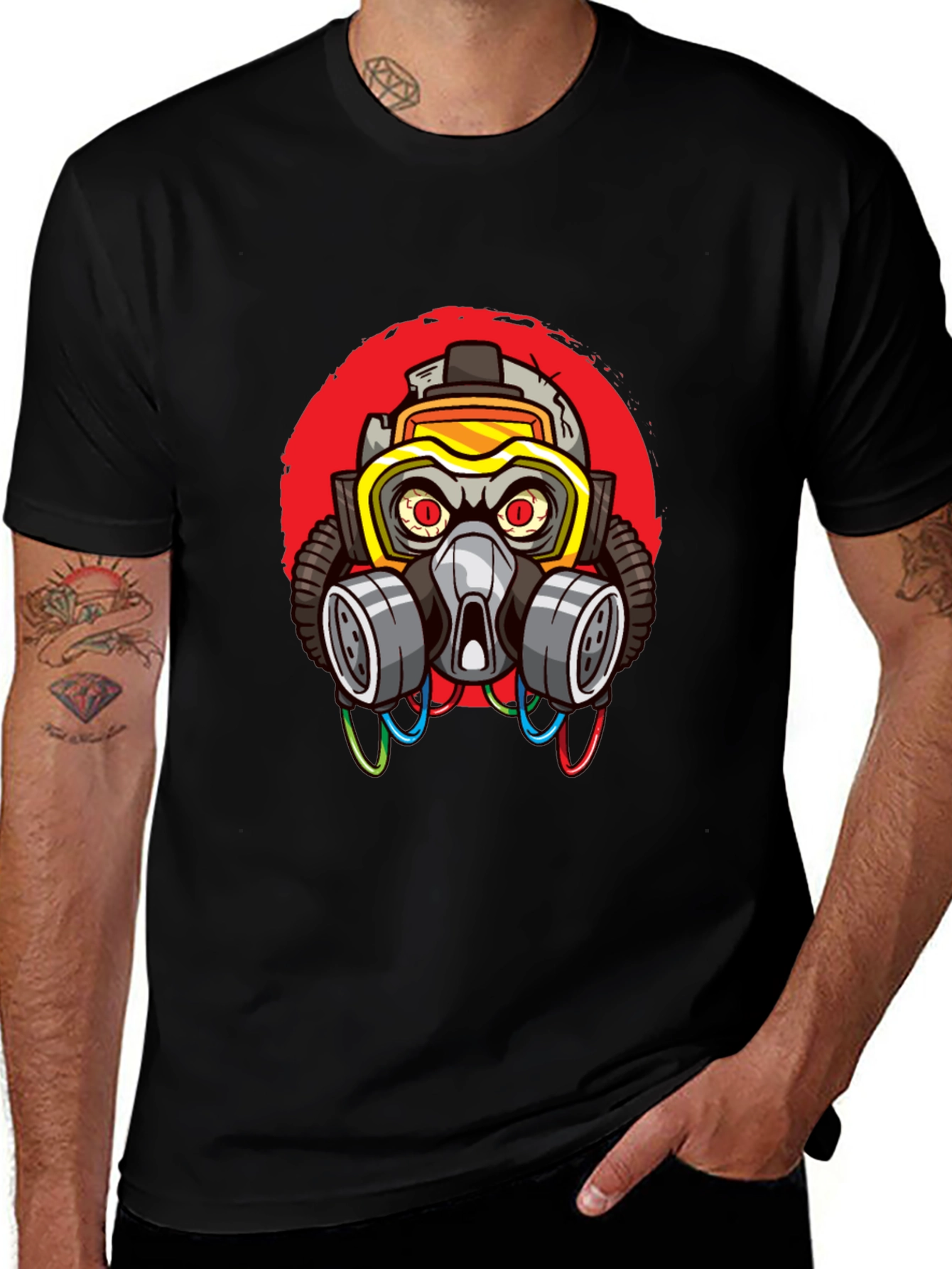 Gas Mask Graphic T-Shirt - Cool Streetwear Style