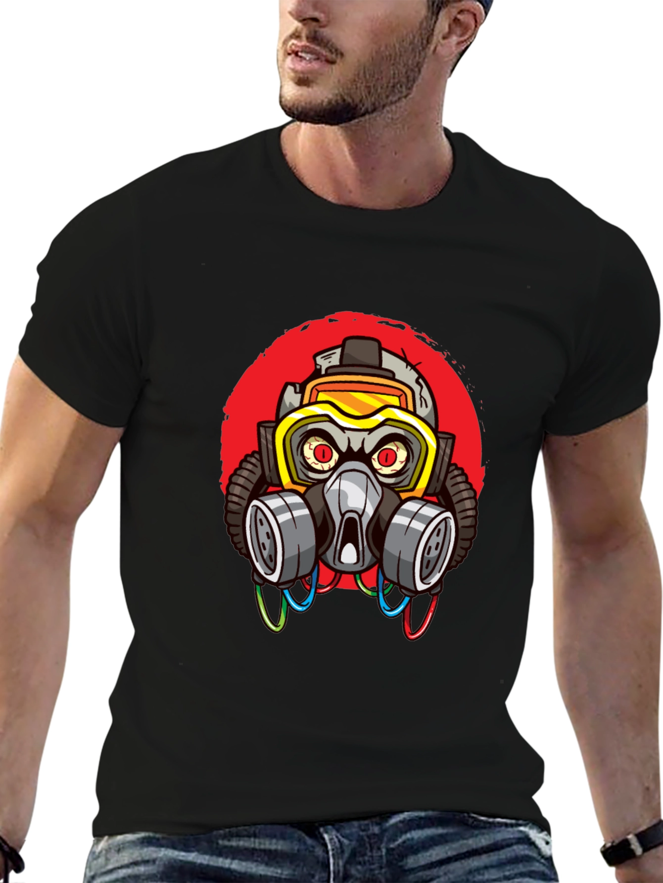 Gas Mask Graphic T-Shirt - Cool Streetwear Style