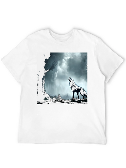 Wolf Howl Graphic Tee - Mens Black T-Shirt