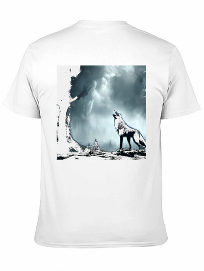 Wolf Howl Graphic Tee - Mens Black T-Shirt