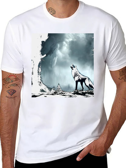 Wolf Howl Graphic Tee - Mens Black T-Shirt