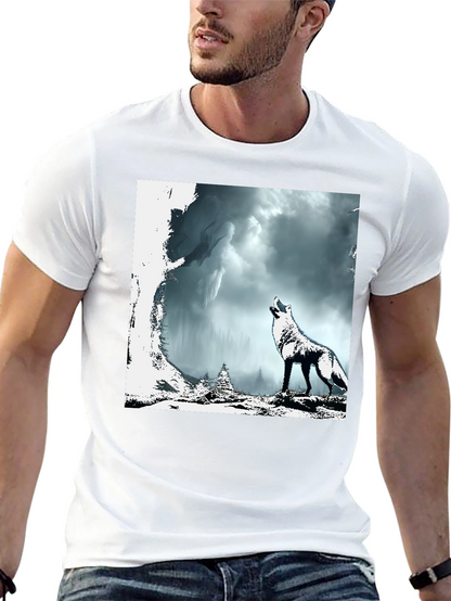 Wolf Howl Graphic Tee - Mens Black T-Shirt
