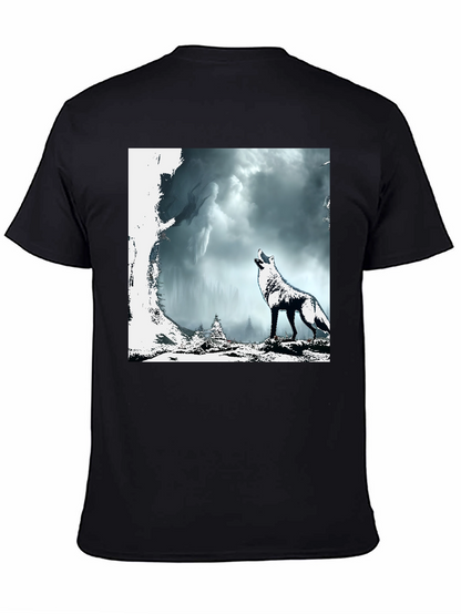 Wolf Howl Graphic Tee - Mens Black T-Shirt