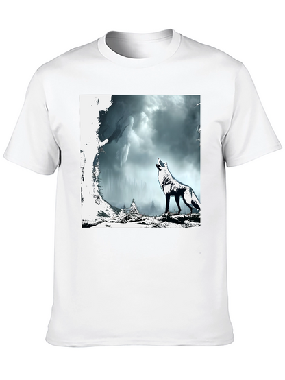 Wolf Howl Graphic Tee - Mens Black T-Shirt