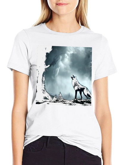 Wolf Howl Graphic Tee - Mens Black T-Shirt