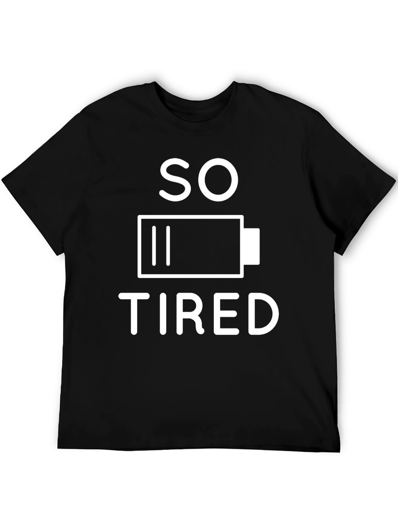So Tired Battery Graphic T-Shirt - Black