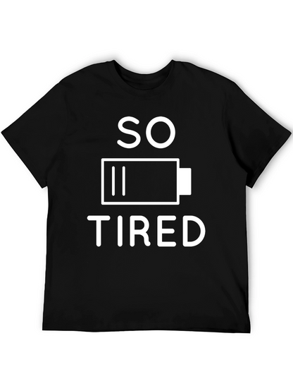 So Tired Battery Graphic T-Shirt - Black