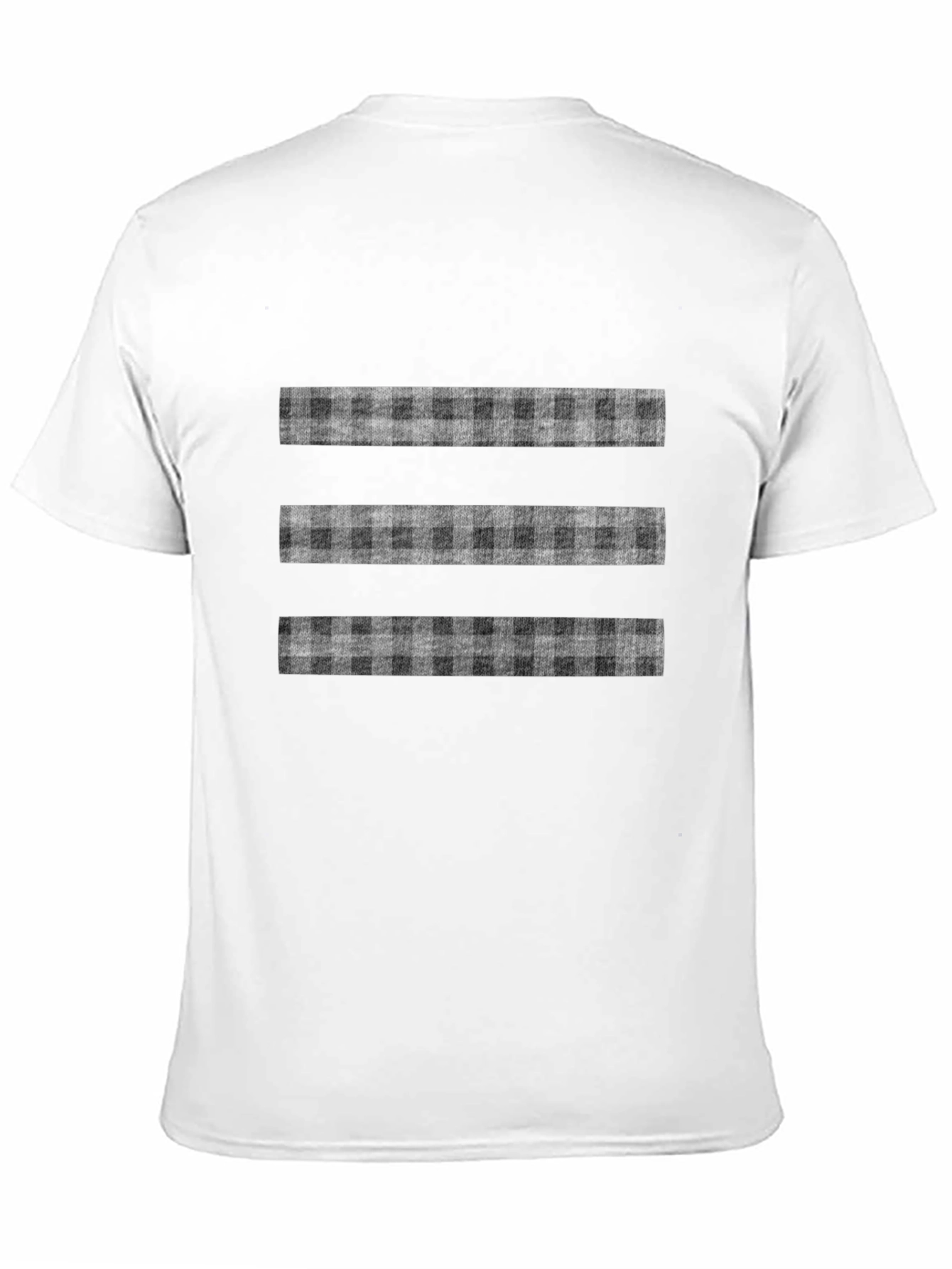 Stylish Black T-Shirt with Plaid Stripe Design