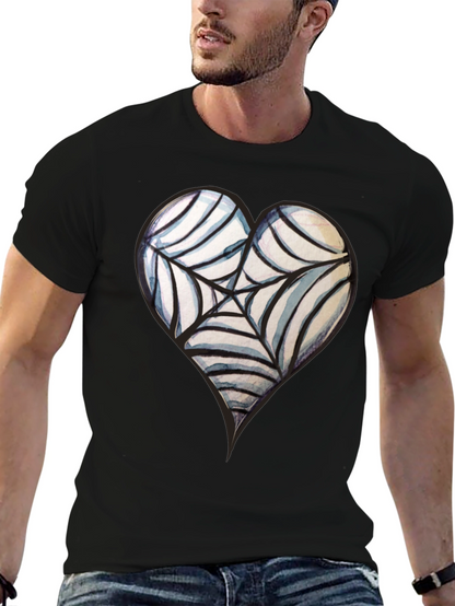 Heart Spiderweb Tee - Gothic Style