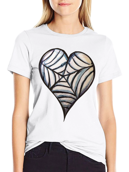 Heart Spiderweb Tee - Gothic Style
