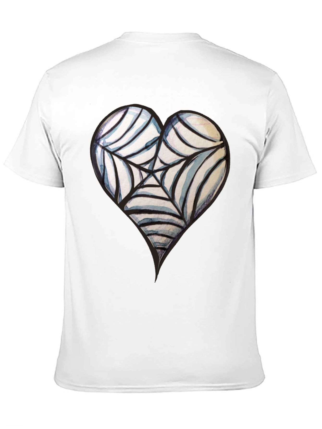Heart Spiderweb Tee - Gothic Style
