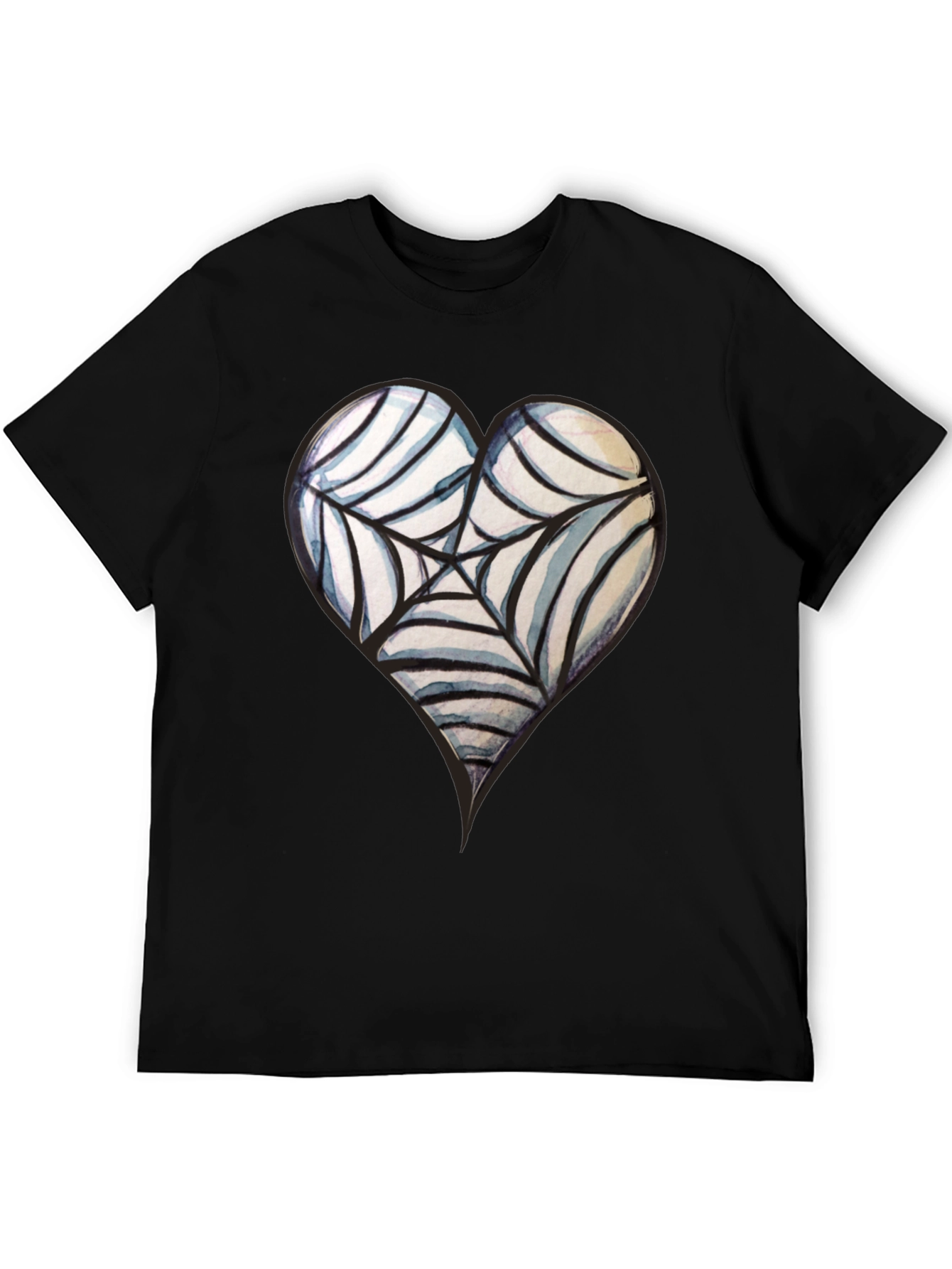Heart Spiderweb Tee - Gothic Style