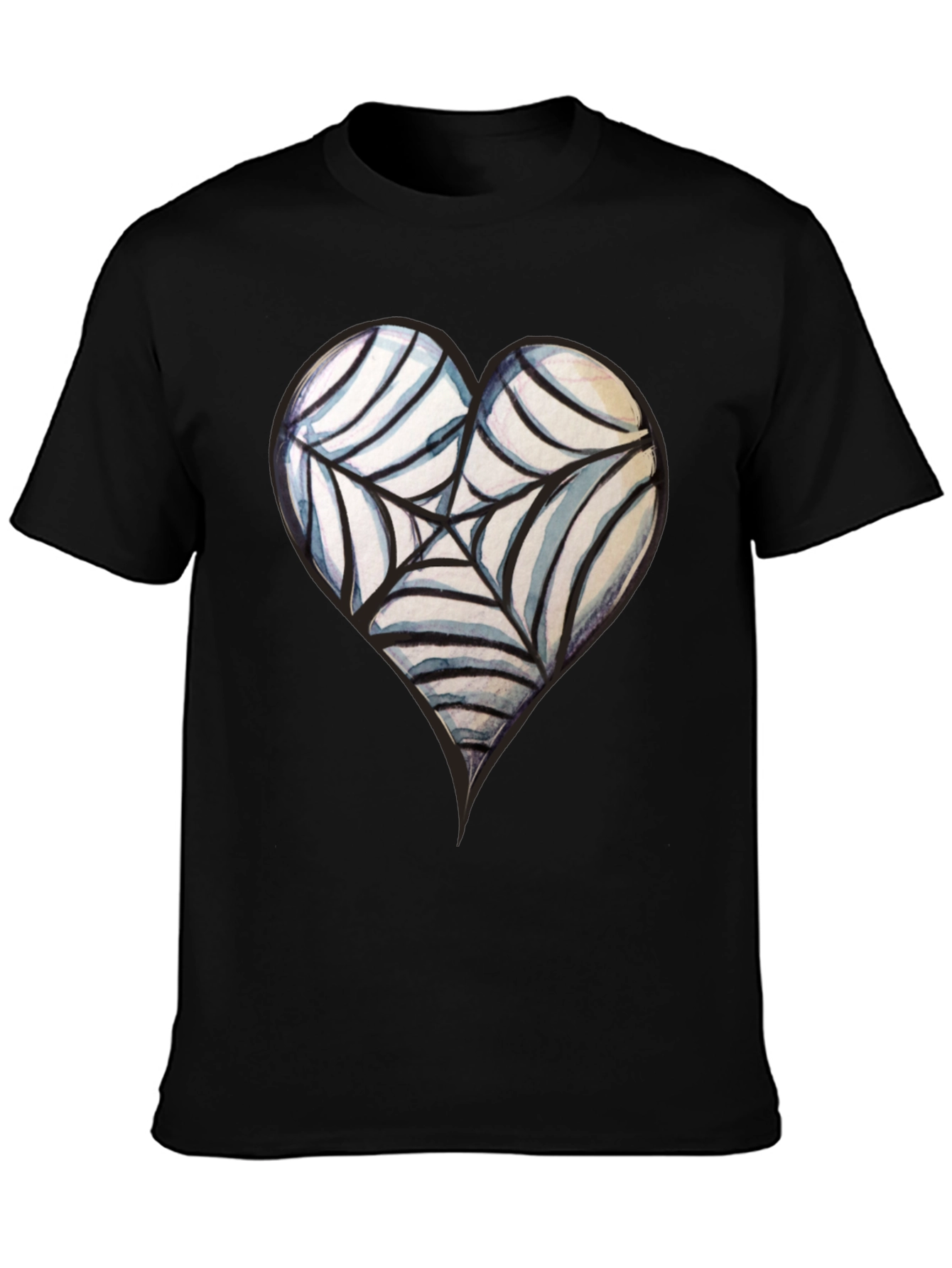 Heart Spiderweb Tee - Gothic Style