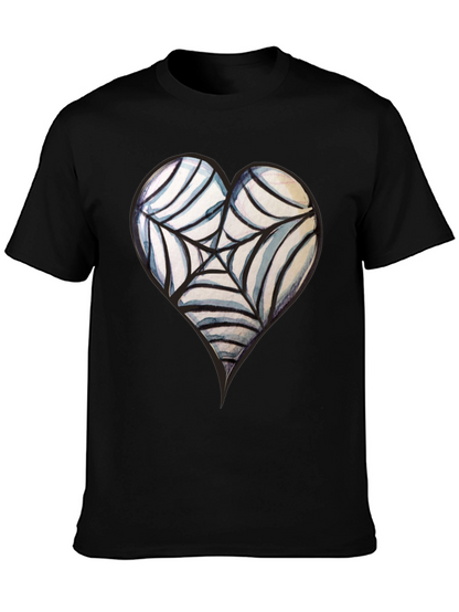Heart Spiderweb Tee - Gothic Style