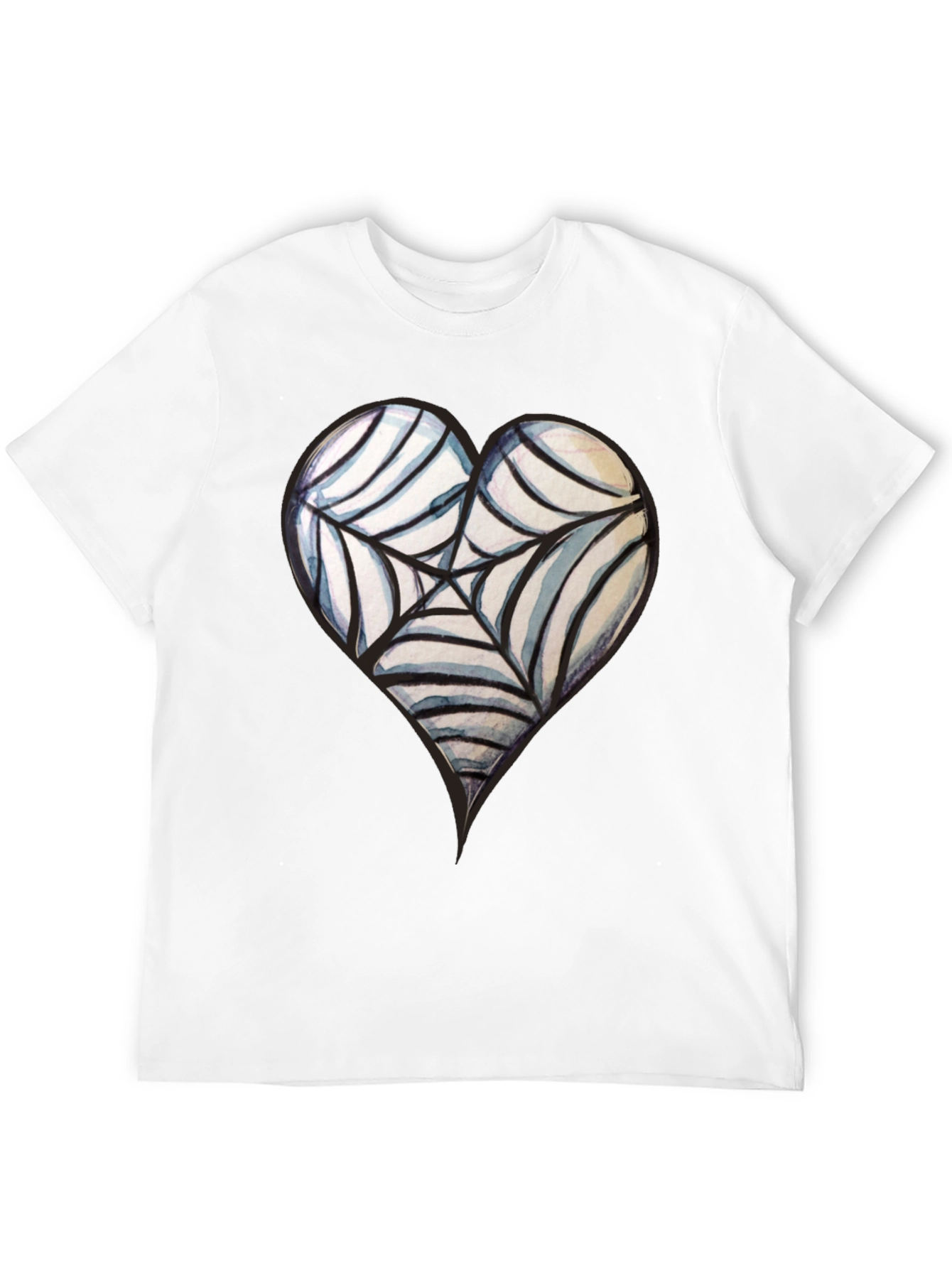 Heart Spiderweb Tee - Gothic Style