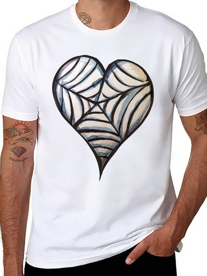 Heart Spiderweb Tee - Gothic Style
