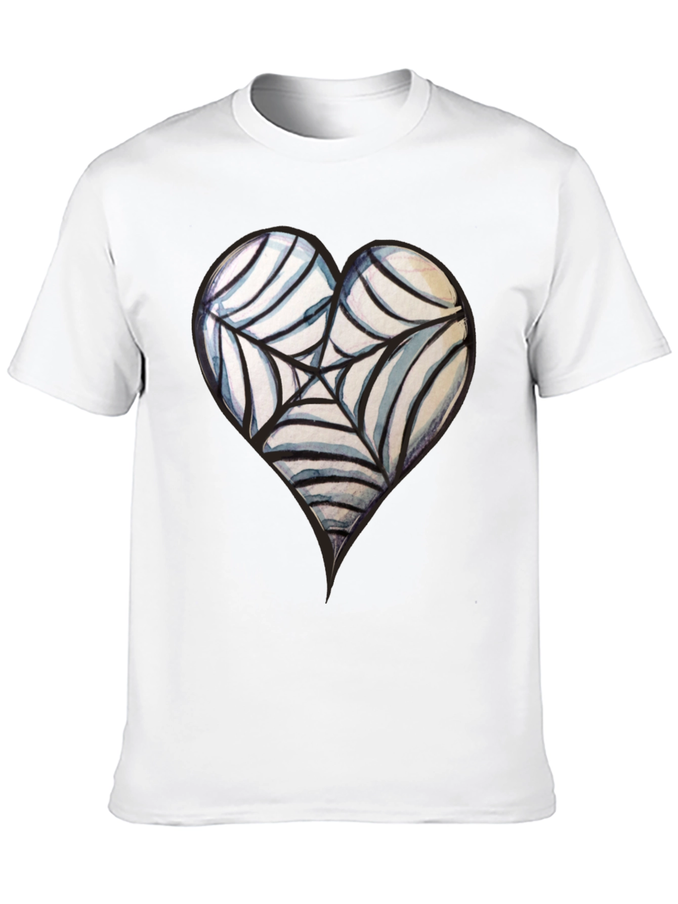 Heart Spiderweb Tee - Gothic Style