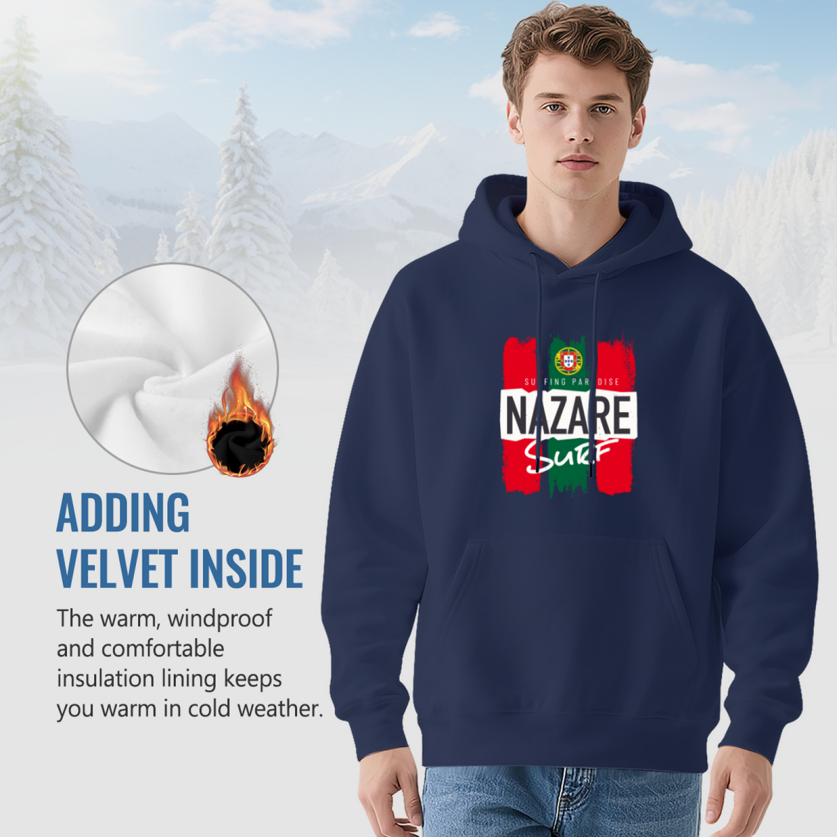 Streetwear Hoodie - Navy Blue Hoodie
