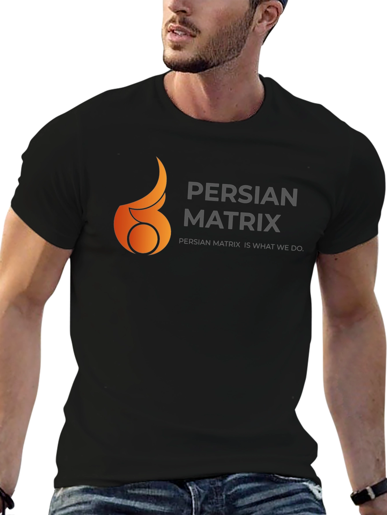 Persian Matrix Black Graphic Tee