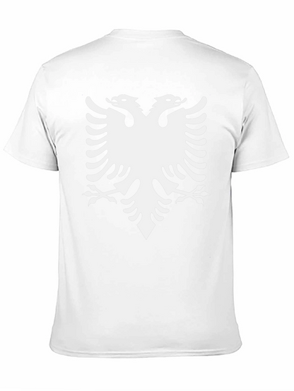 Albanian Eagle Graphic Tee - Black Cotton T-Shirt