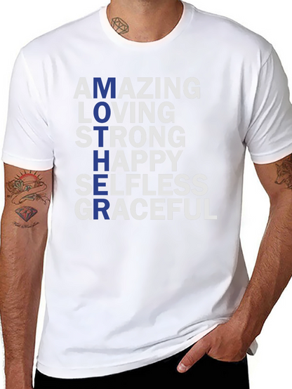 Amazing Mother Graphic T-Shirt - Strong Loving Graceful