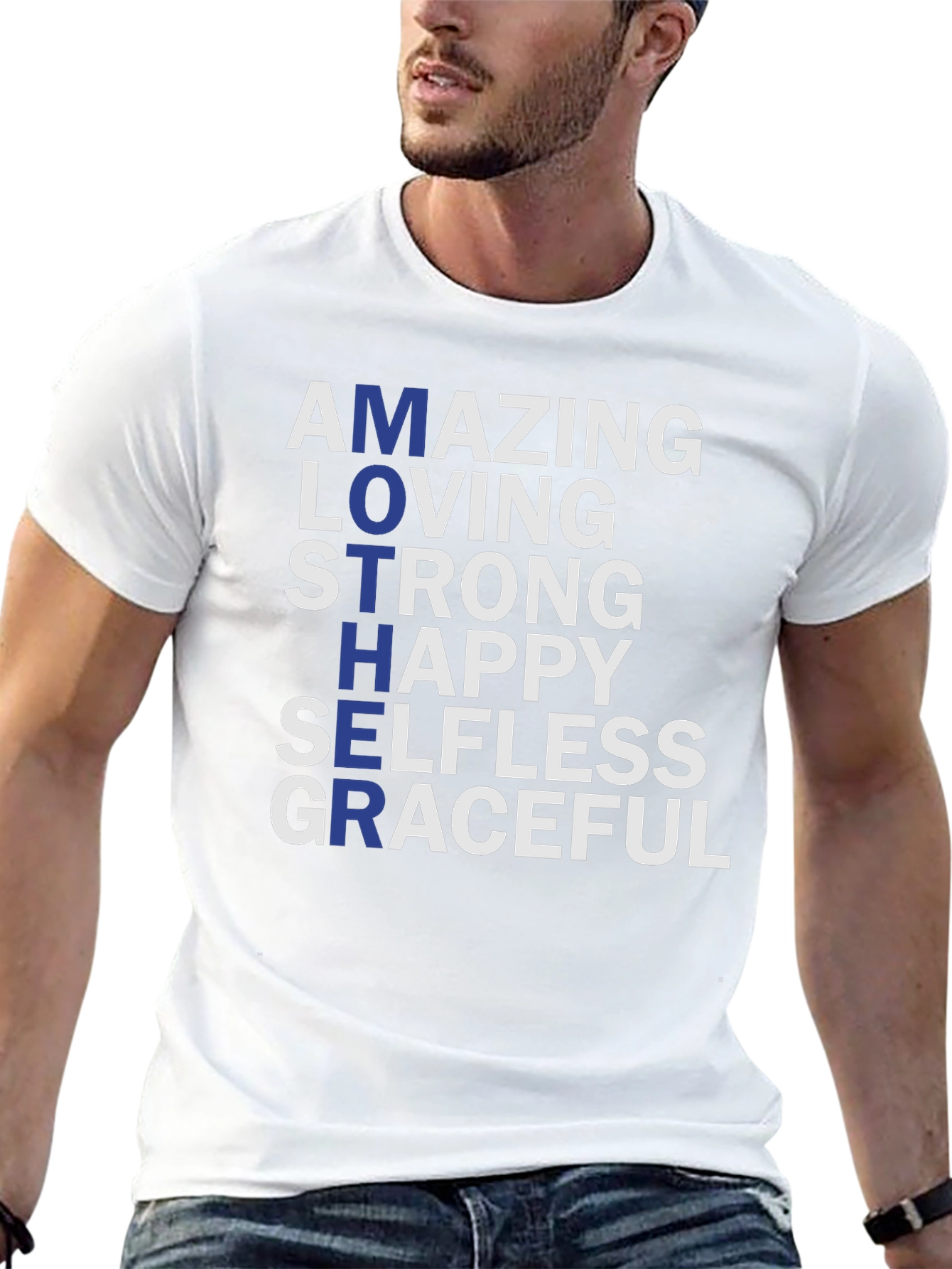 Amazing Mother Graphic T-Shirt - Strong Loving Graceful