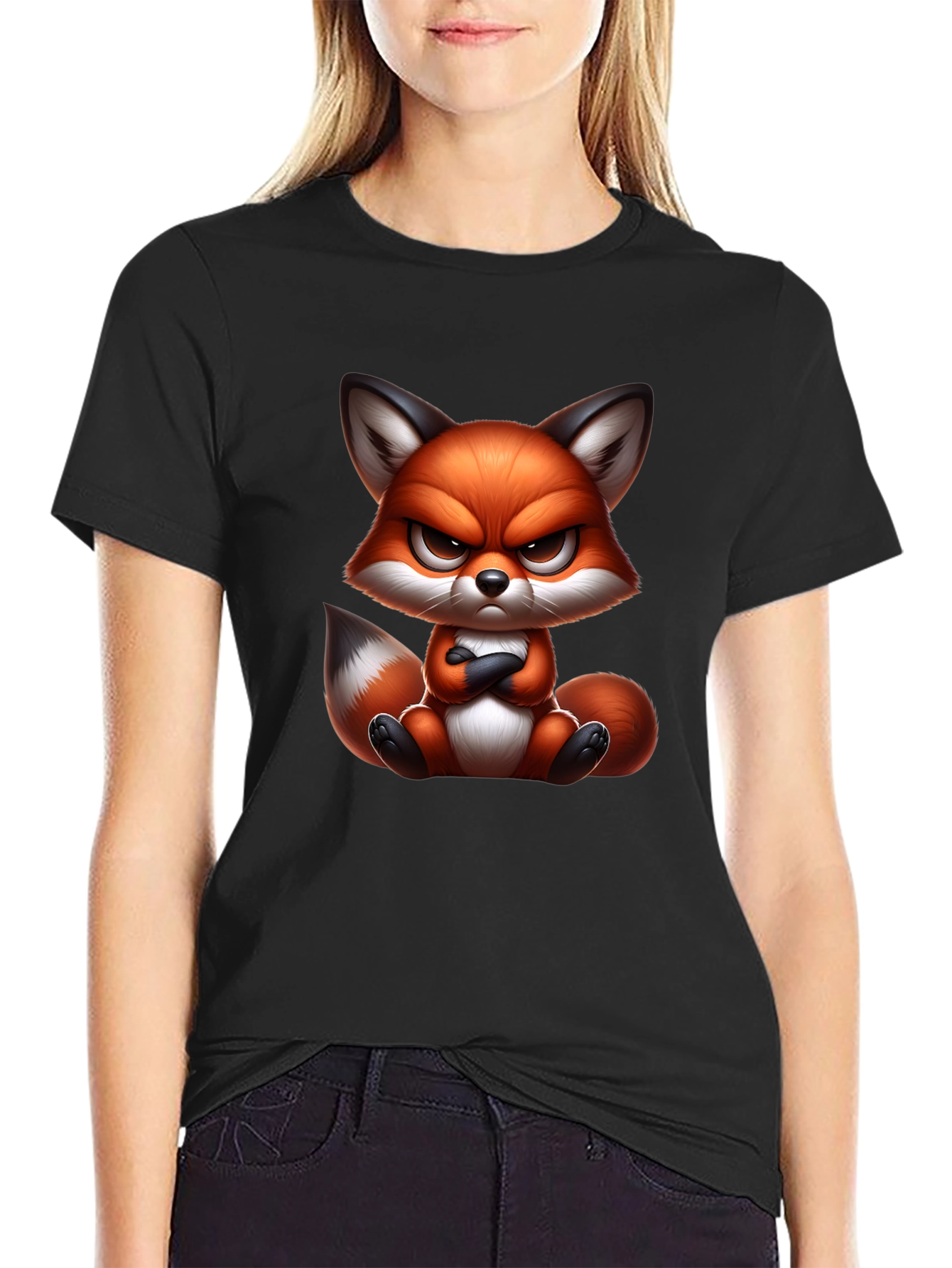 Grumpy Fox Graphic Tee - Mens Black T-Shirt