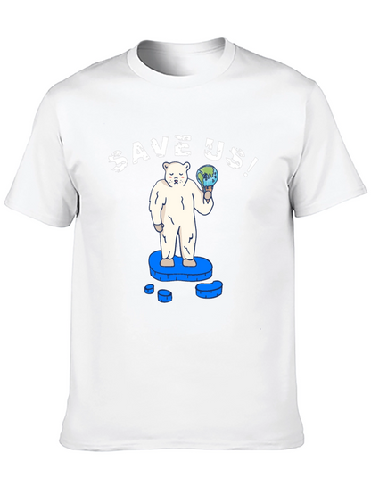 Save Us! Graphic Tee - Global Warming Awareness T-Shirt