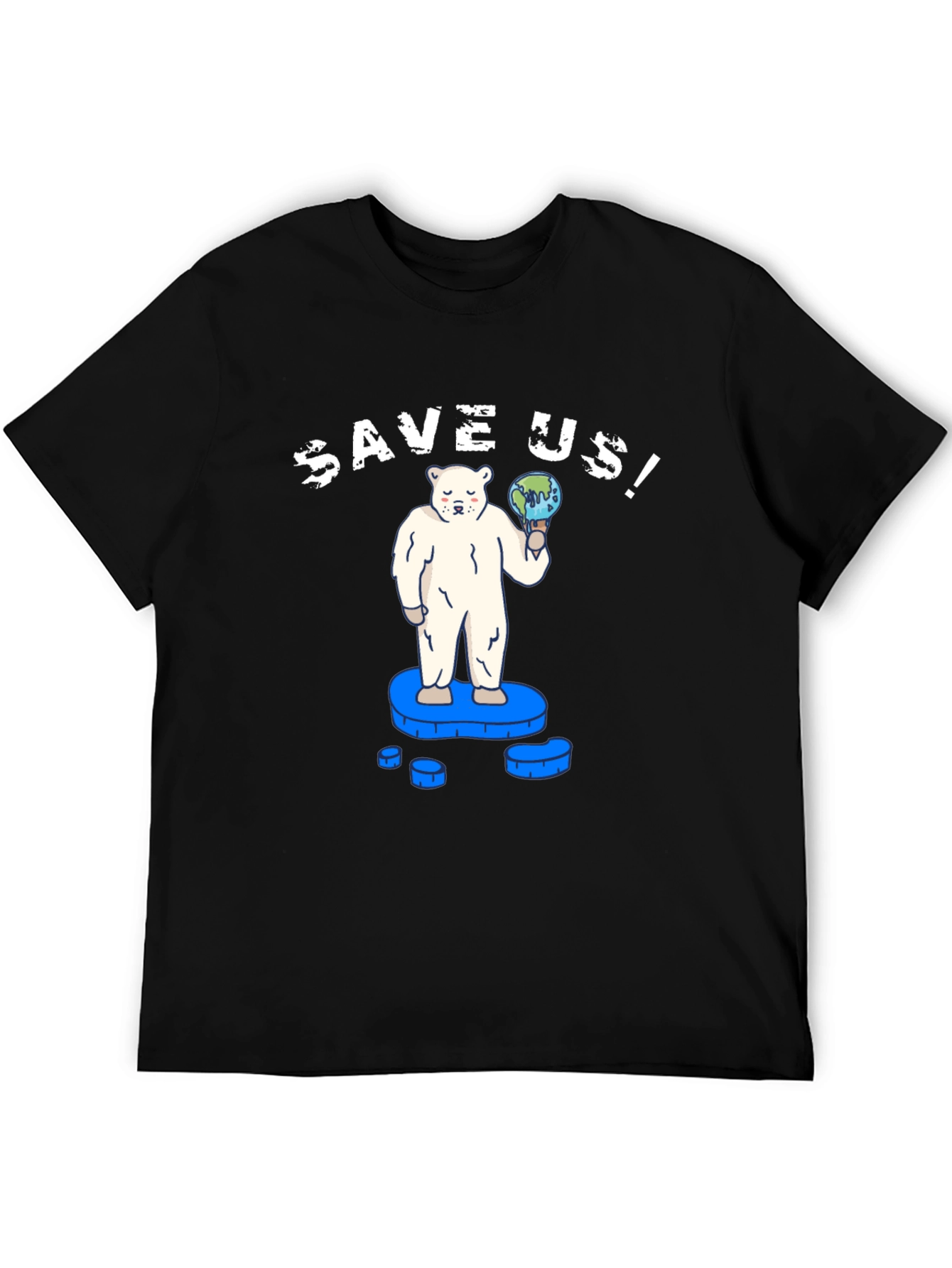 Save Us! Graphic Tee - Global Warming Awareness T-Shirt