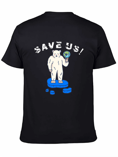 Save Us! Graphic Tee - Global Warming Awareness T-Shirt