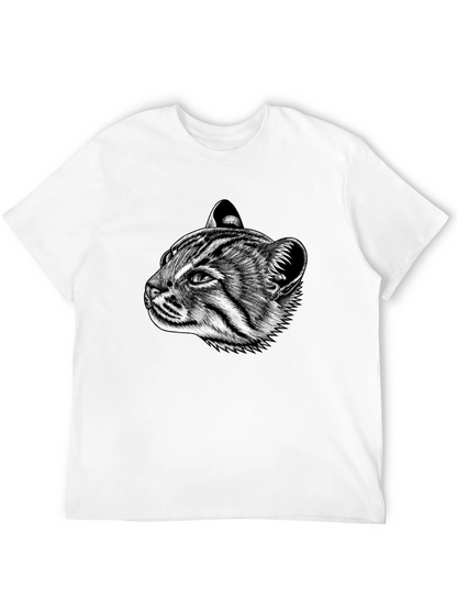 Cat Portrait Graphic T-Shirt