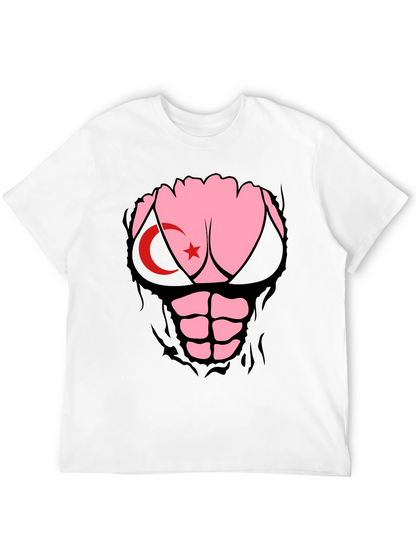 Funny Turkey Flag Ripped Muscle T-Shirt
