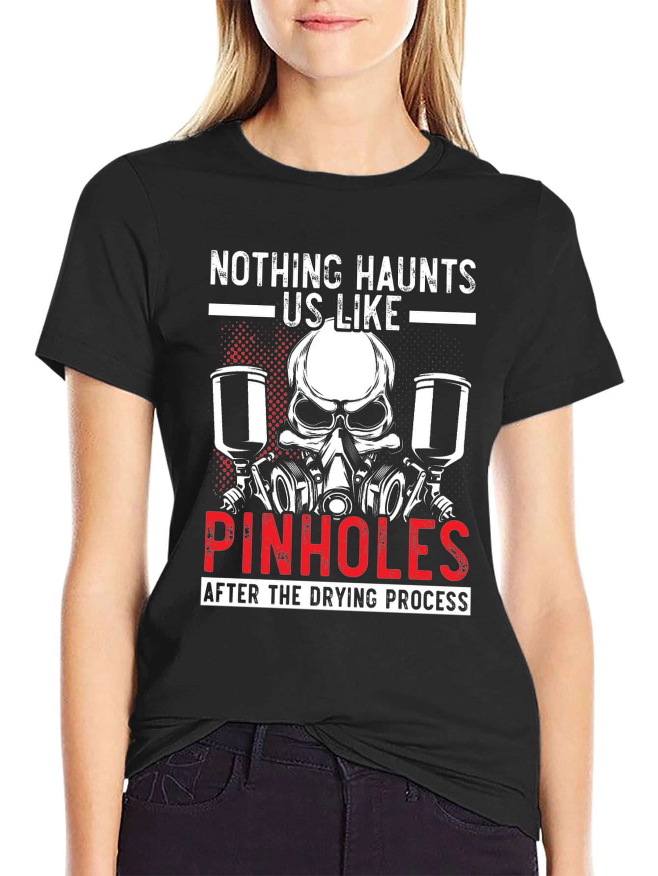 Painter Skull Pinhole T-Shirt