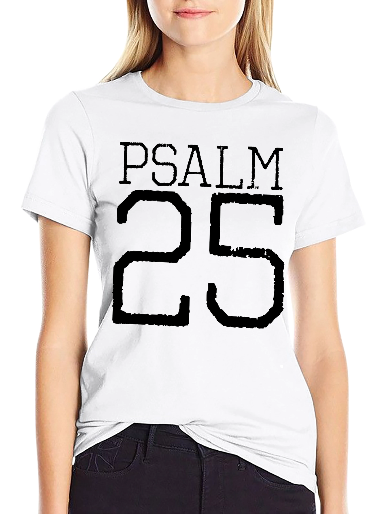 Psalm 25 T-Shirt - Religious Graphic Tee - Black