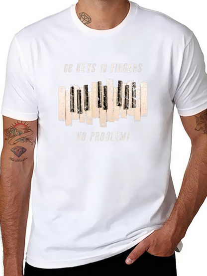 88 Keys 10 Fingers No Problem Graphic Tee