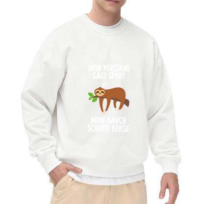 Sloth German Funny Crewneck Sweatshirt - Cute Animal Humor Pullover