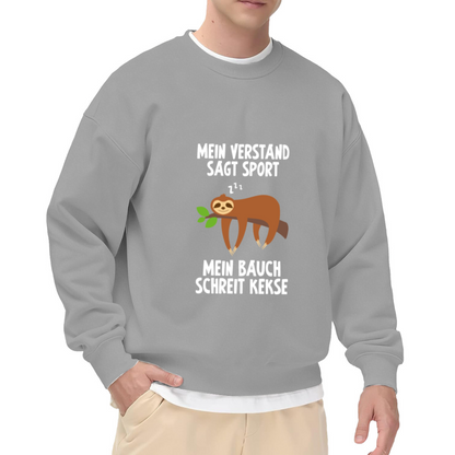Sloth German Funny Crewneck Sweatshirt - Cute Animal Humor Pullover