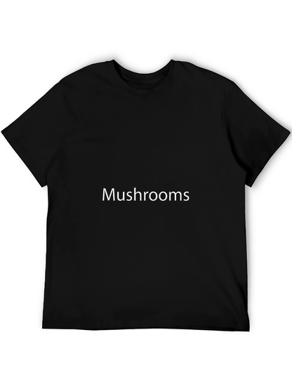 Mushroom Graphic Tee - Stylish Black T-Shirt